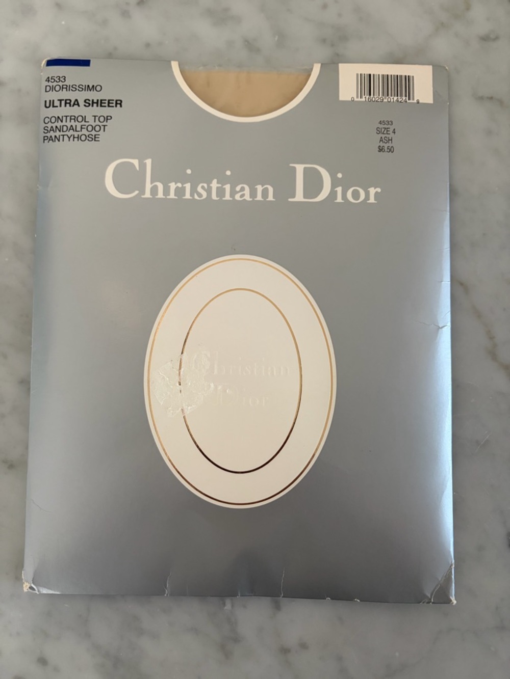 Vintage Christian Dior Diorissimo Sandalfoot Control Top Pantyhose NIP